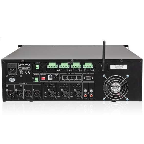 Wzmacniacz PA HQM4120 4x120W 4-strefowy||Wzmacniacze strefowe