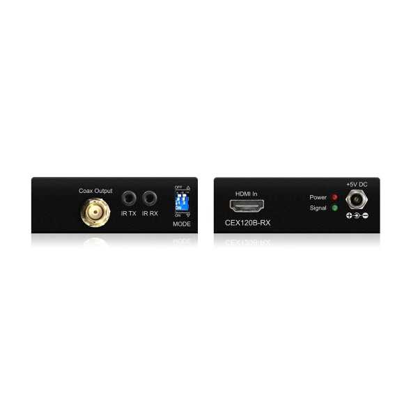 Zestaw Extender HDMI przez kabel koncentryczny — 120m @ 1080p i dwukierunkowa IR